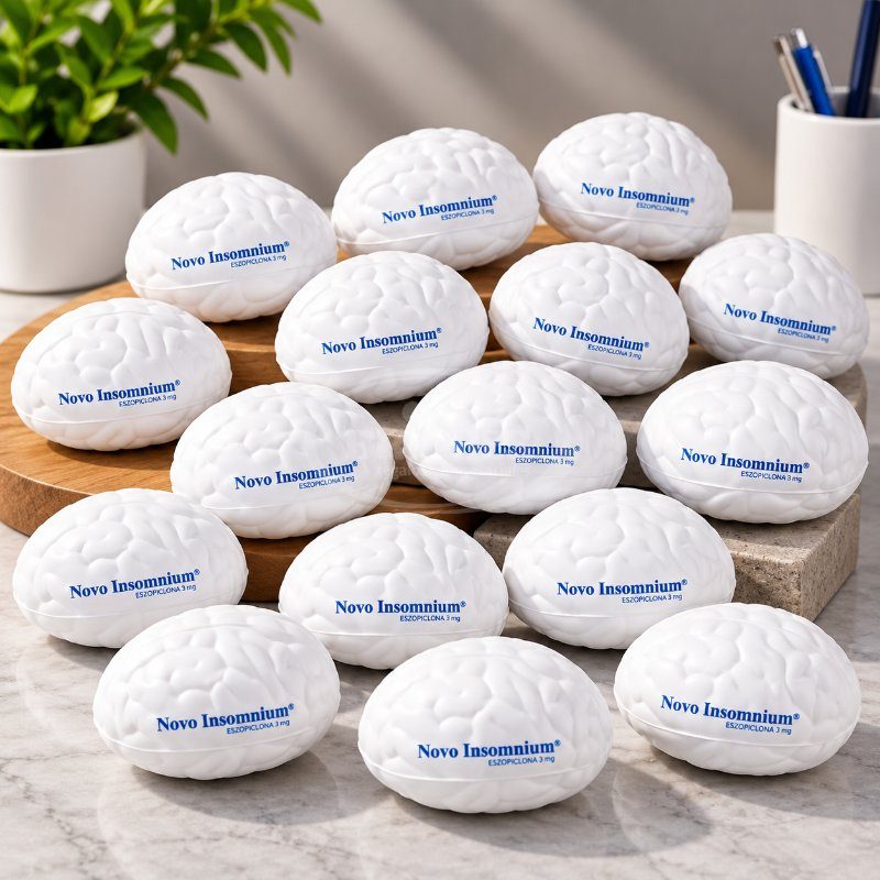 Cerebro antiestrés personalizado con serigrafia novo insomnium