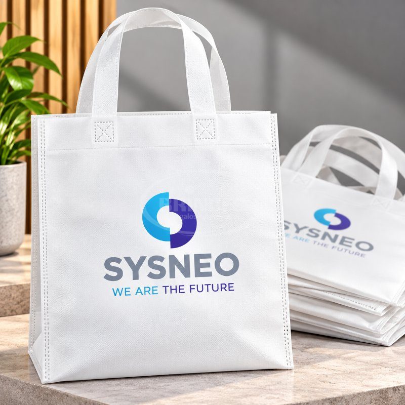 Bolsas TNT personalizadas con DTF para Sysneo We Are The Future