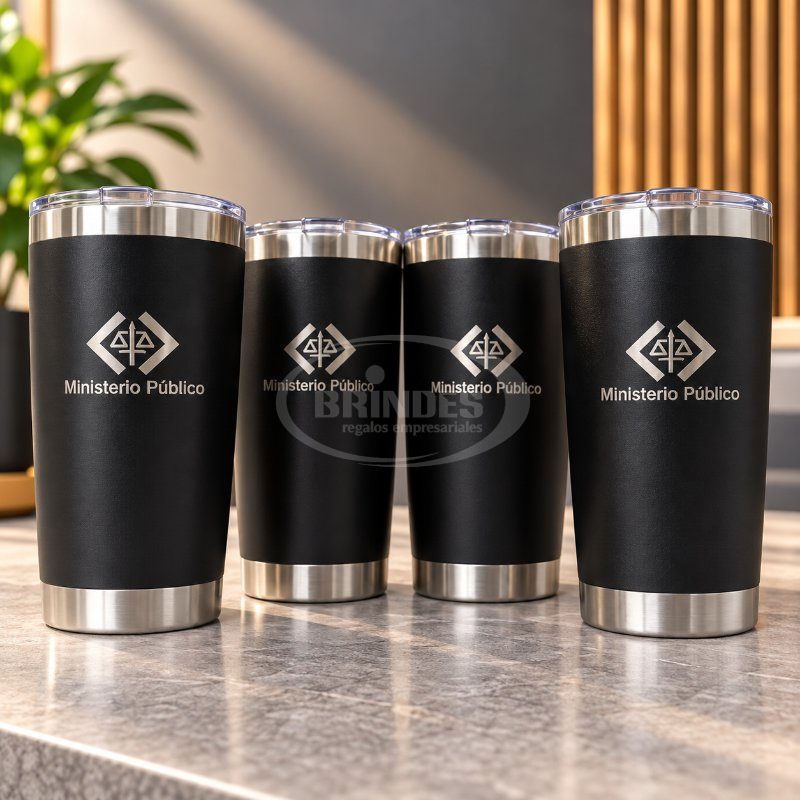 Vaso Térmico Personalizado con Grabado Láser para el Ministerio Público