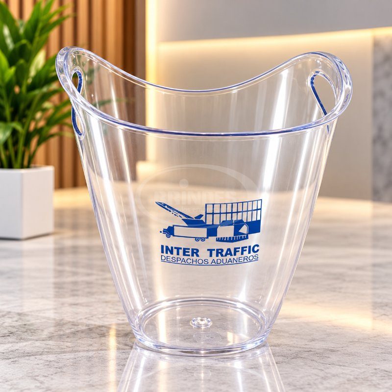 Champañera Personalizada con Serigrafia para Inter Traffic Despachos Aduaneros