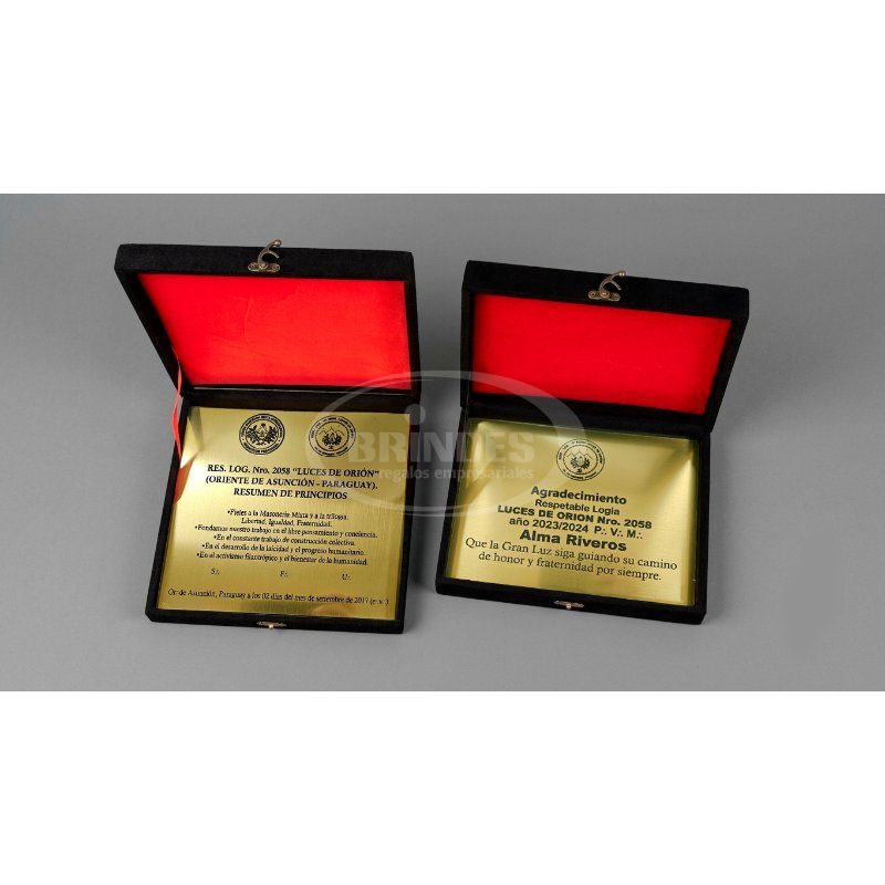 Placa de Reconocimiento con Grabado Láser