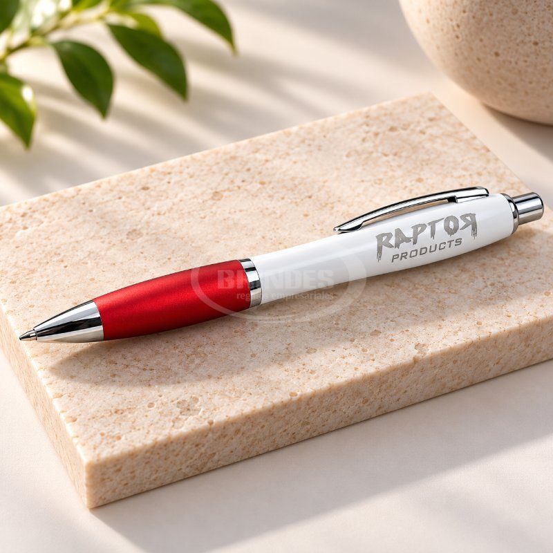 Bolígrafos Personalizados con Grabado Láser para Raptor Products
